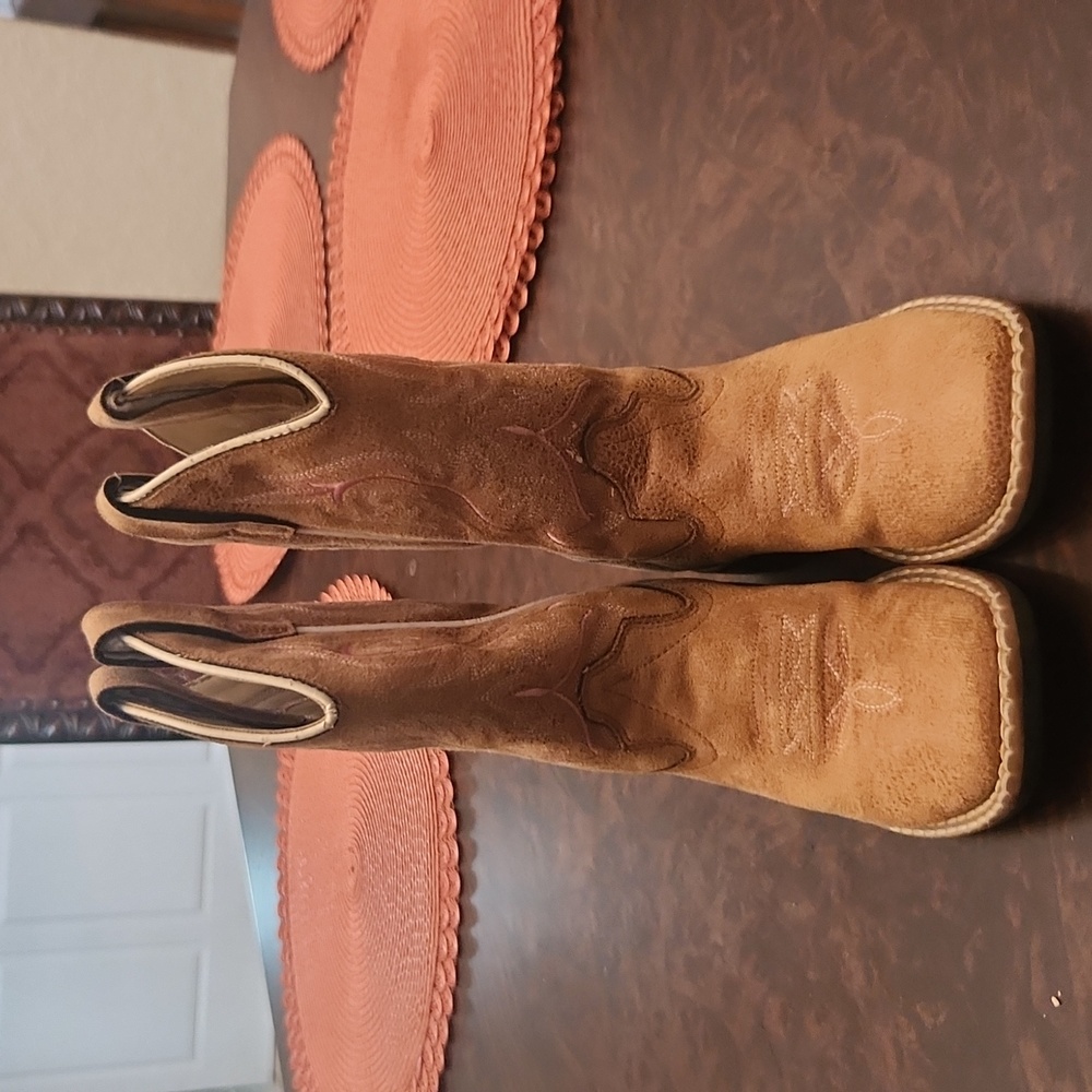 SHYANNE GIRLS' MADISON FAUX LEATHER WESTERN BOOTS - SQUARE TOE